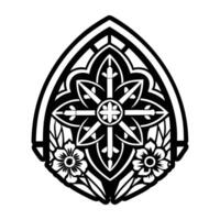A solid style icon of royal tapestry vector
