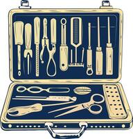 A vintage illustration of dissection tools vector