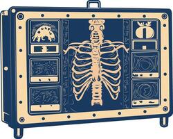 A vintage illustration of a xray panel vector