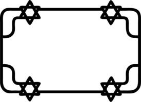 Border frame with dreidel and menorah symbols white copy space vector