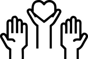 Border frame with raised hands and heart icon symbolizing activism and love for Human Rights Day vector