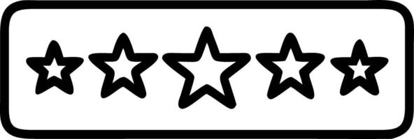 Close up of a glowing product rating bar on ecommerce website vector