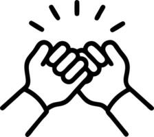Close up of intertwined hands with glowing digital elements symbolizing unity and equality vector