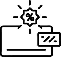 Floating credit card and Cyber Monday discount badge podium with copy space vector