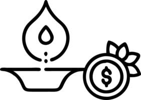 Floating Diya and Bhai Dooj Coin Frame with Copy Space vector