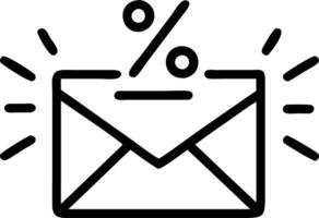 Floating glowing email icon for Cyber Monday sale notifications vector
