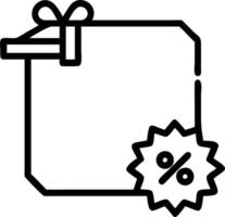 Floating glowing gift box and sale badge frame with copy space vector