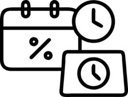 Floating sale clock and Cyber Monday calendar podium with copy space vector