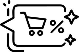 Floating shopping cart and glowing sale tag frame with copy space for Cyber Monday vector