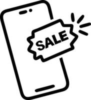 Floating smartphone with Cyber Monday sale notification vector