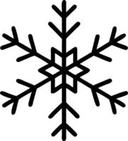 Floating snowflake with icy details isolated on white vector