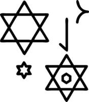 Floating Star of David and dreidel symbols on border frame copy space vector