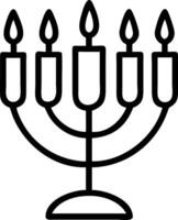 Flying Hanukkah candles and menorah base in mid air white background vector