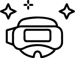 Floating VR headset with holographic shopping icons vector
