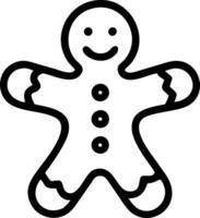 Flying gingerbread cookie with frosting isolated on white background vector