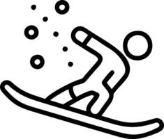 Flying snowboard with icy particles isolated on white background vector