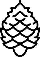 Flying pinecone with frost covered edges isolated on white background vector
