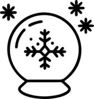 Flying snowball with sparkling frost isolated on white vector