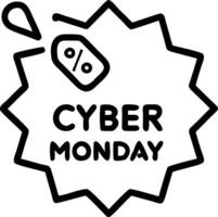 Glossy background of Cyber Monday product showcase with glowing tags vector