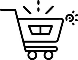 Glossy background of floating shopping cart and glowing email notifications vector