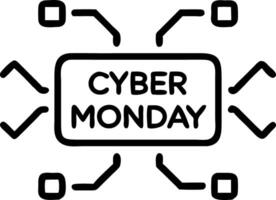 Glossy background of floating tech gadgets with Cyber Monday discounts vector