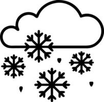 Glossy snowflakes falling against a dark sky with copy space vector