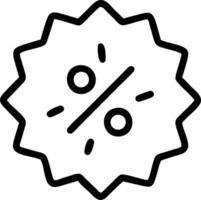 Glowing abstract discount icon with tech lines vector