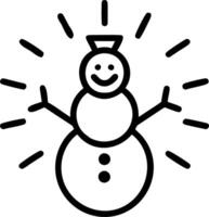 Glowing abstract figure building a snowman with radiant elements vector