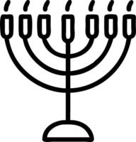 Glowing menorah with abstract glowing Hebrew letters digital background vector