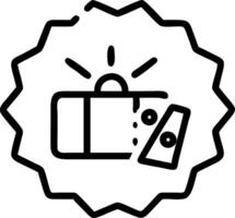 Glowing sale tag and Cyber Monday gift box frame with copy space vector