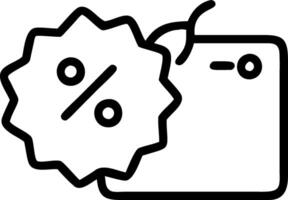 Glowing percentage icon and floating price tag frame with copy space vector