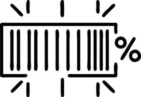 Isolated barcode with glowing sale price for Cyber Monday vector