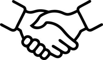 Isolated handshake icon symbolizing unity and collaboration for Human Rights Day vector