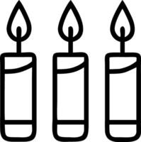 Isolated Hanukkah candles with reusable holders on white background vector