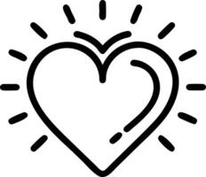 Isolated glowing heart icon symbolizing compassion and equality for Human Rights Day vector