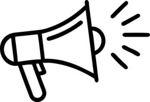 Isolated megaphone icon with human rights text for advocacy and activism infographics vector