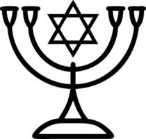 Isolated menorah and Star of David combination on white background vector