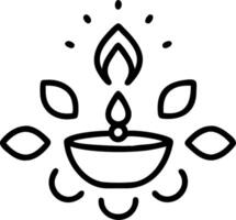 Levitating tika with glowing petals vector
