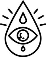 Macro of a close up tear drop with glowing light symbolizing compassion and human dignity vector
