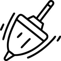 Macro of dreidel tip spinning on glowing futuristic surface vector