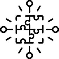 Macro of glowing puzzle pieces fitting together symbolizing unity and diversity vector