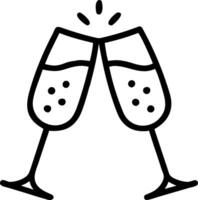 Macro of New Year Toast vector