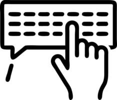 Plain background of a hand typing on a keyboard with Cyber Monday discount codes vector