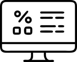 Plain background of desktop monitor showing Cyber Monday shopping list vector