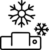 Pinecone and snowflake podium with copy space vector