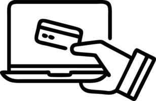 Plain background of a laptop and credit card with Cyber Monday banner vector