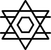 Plain blue background with Hanukkah Star of David pattern and copy space vector