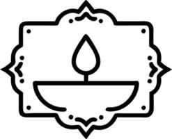 Tika and Diya Frame with Copy Space vector