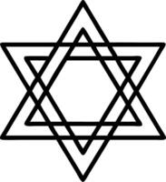 Watercolor Star of David tiles with reusable metal texture seamless pattern vector