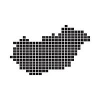 Hungary Map Icon Illustration Element Symbol Design vector